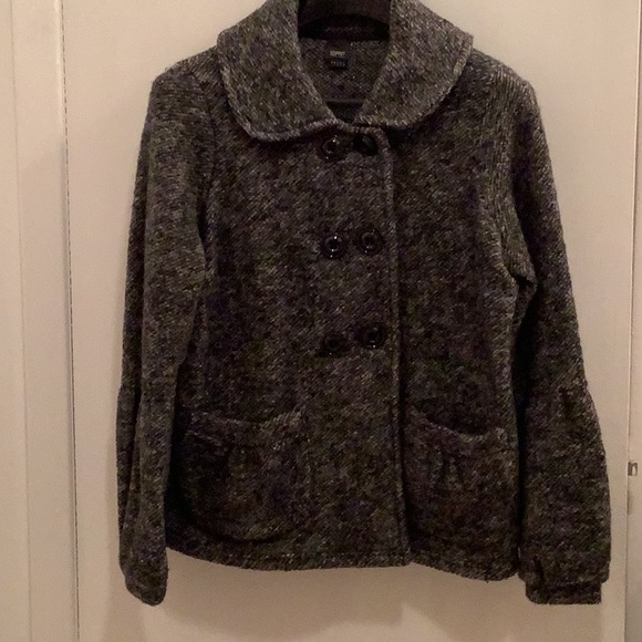 Esprit wool jacket, unlined.  Cute jacket that can be worn with anything.  Grey. - Picture 1 of 9